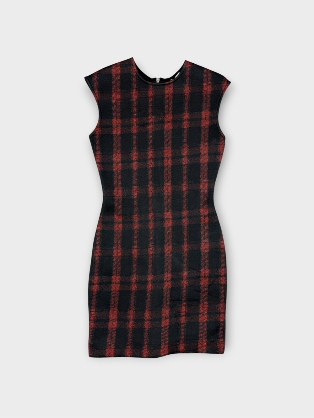 TORN BY RONNY KOBO PLAID BODYCON MINI DRESS